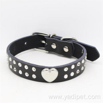 Rhinestone Crystal Leather Pet Dog Collar